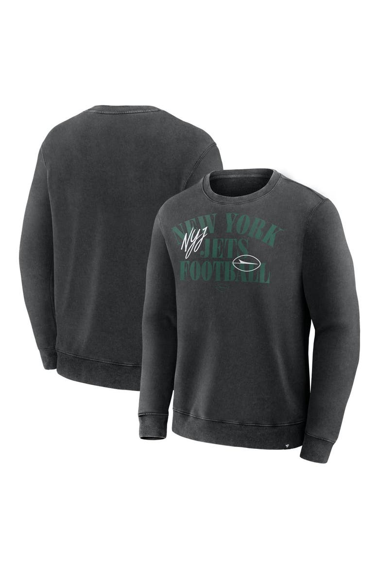 Men's Fanatics Black New York Jets Halftime Lead Relaxed Heavyweight French Terry Sweatshirt, Main, color, Black