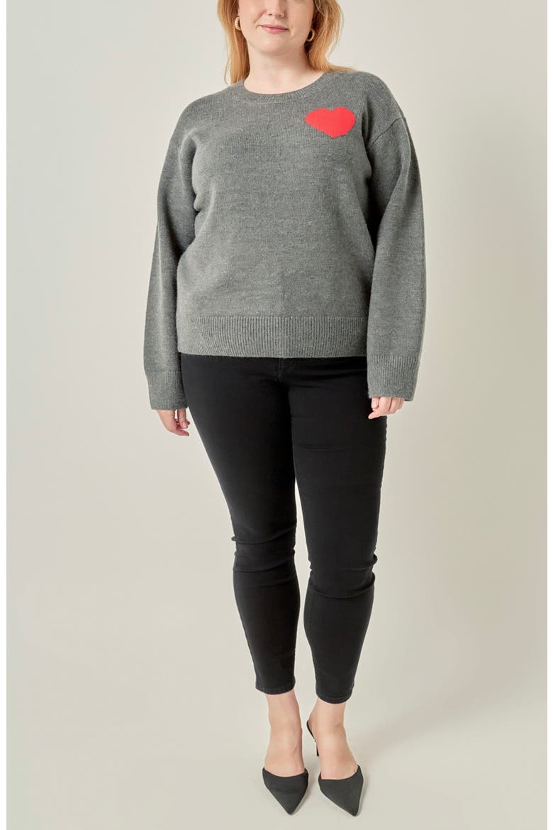 Heart Sweater, Alternate, color, CHARCOAL