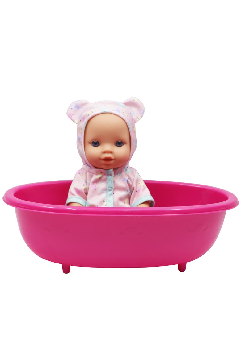 10" Baby Doll Bathing Playset With Accessories, Alternate, color, Multicolored
