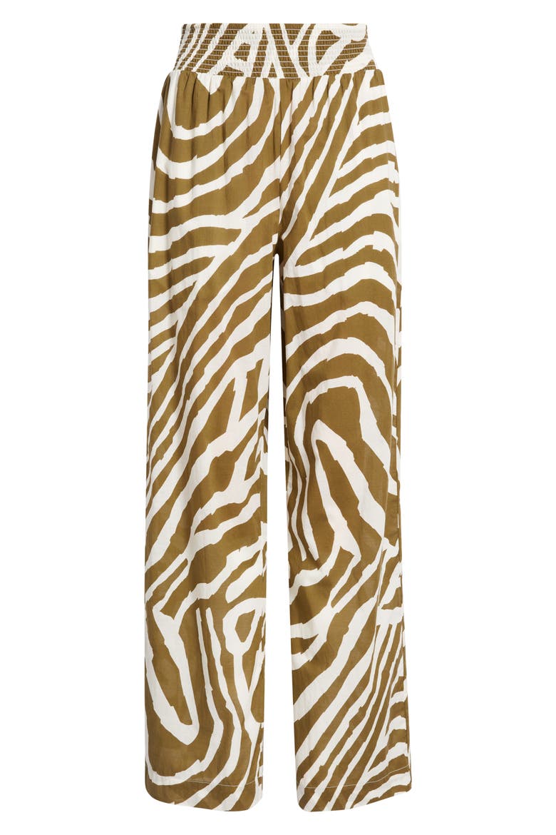 Brendon Wide Leg Cotton Pants, Alternate, color, SELVA