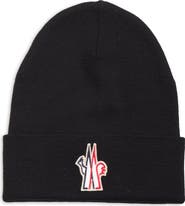Moncler Grenoble Logo Wool Beanie