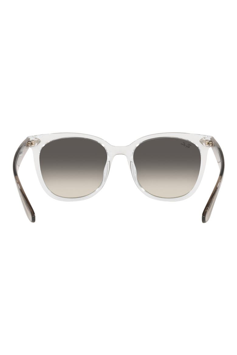 55mm Gradient Square Sunglasses, Alternate, color, TRANSPARENT / GREY GRADIENT