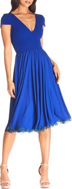 Dress the Population Corey Chiffon Fit & Flare Cocktail Dress