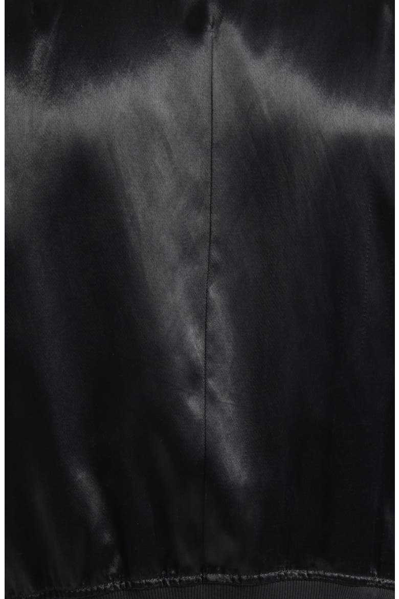 Hampton Satin Varsity Jacket, Alternate, color, BLACK