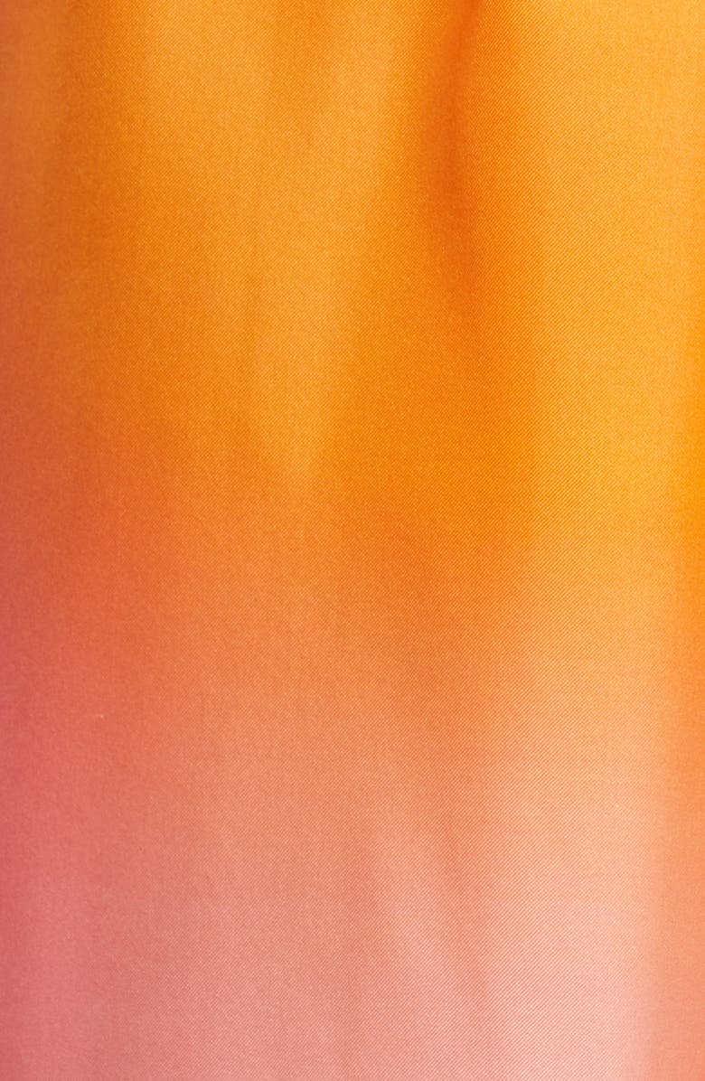 LAPOINTE Aura Print Silk Taffeta Trench Coat, Alternate, color, 