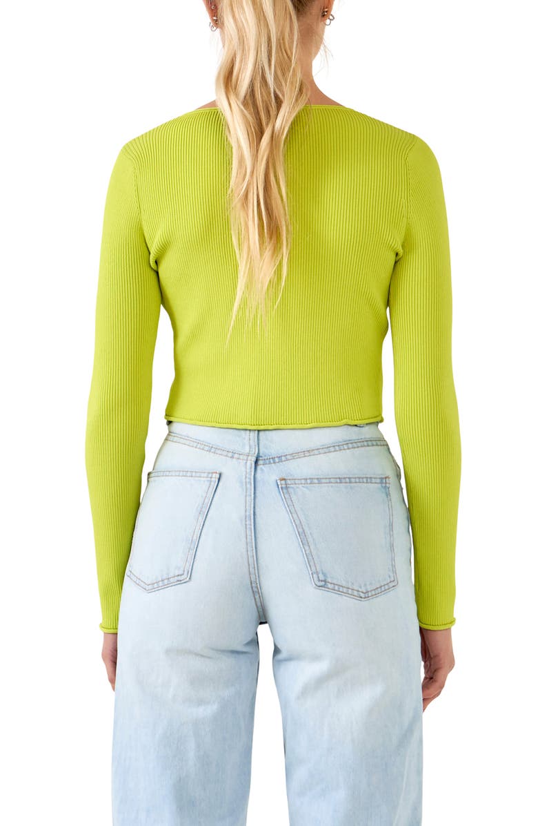 Endless Rose Ribbed Crop Cardigan, Alternate, color,