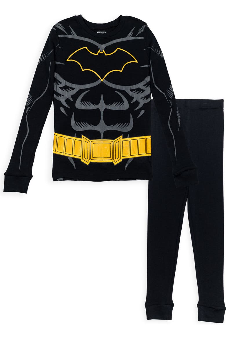 Justice League Batman 2-Piece Pajama Set, Main, color, Batman Black