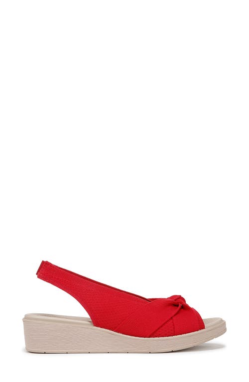 Bzees Bell Slingback Wedge Sandal In Red Knit