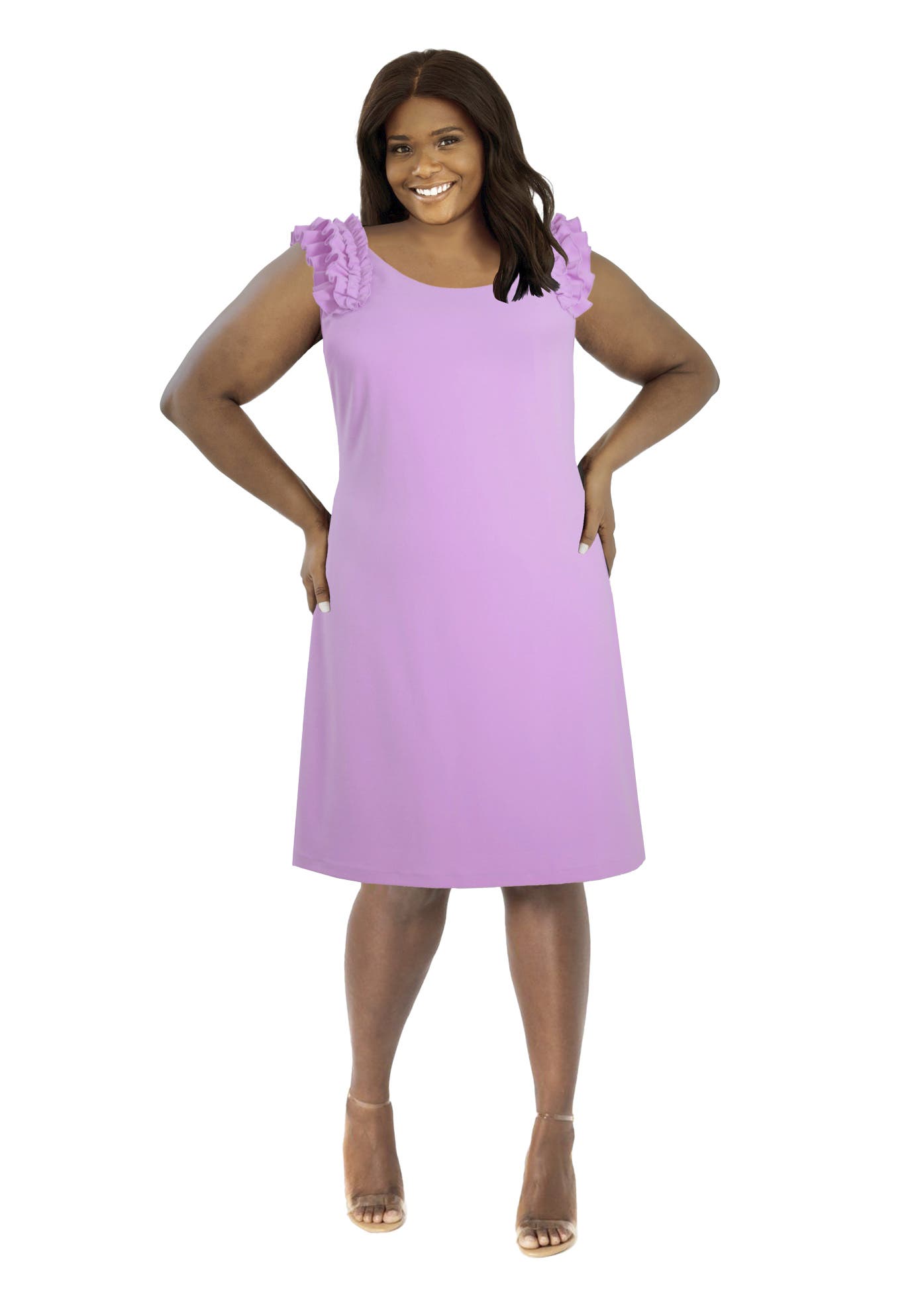 Misses Size Sleeveless Midi Dress