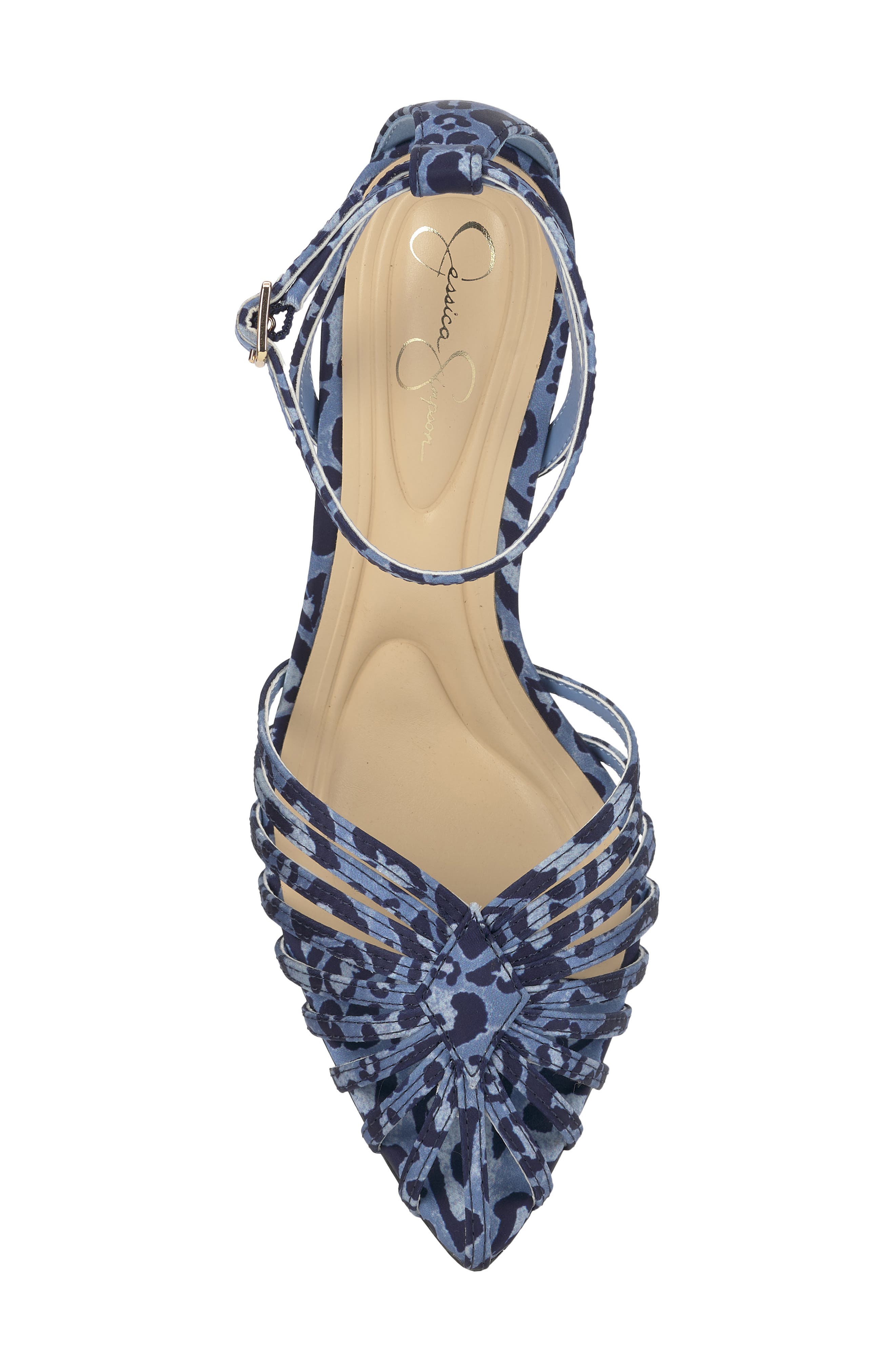 Jessica Simpson Paveri Ankle Strap Pointed Toe Pump, Alternate, color, Blue 05