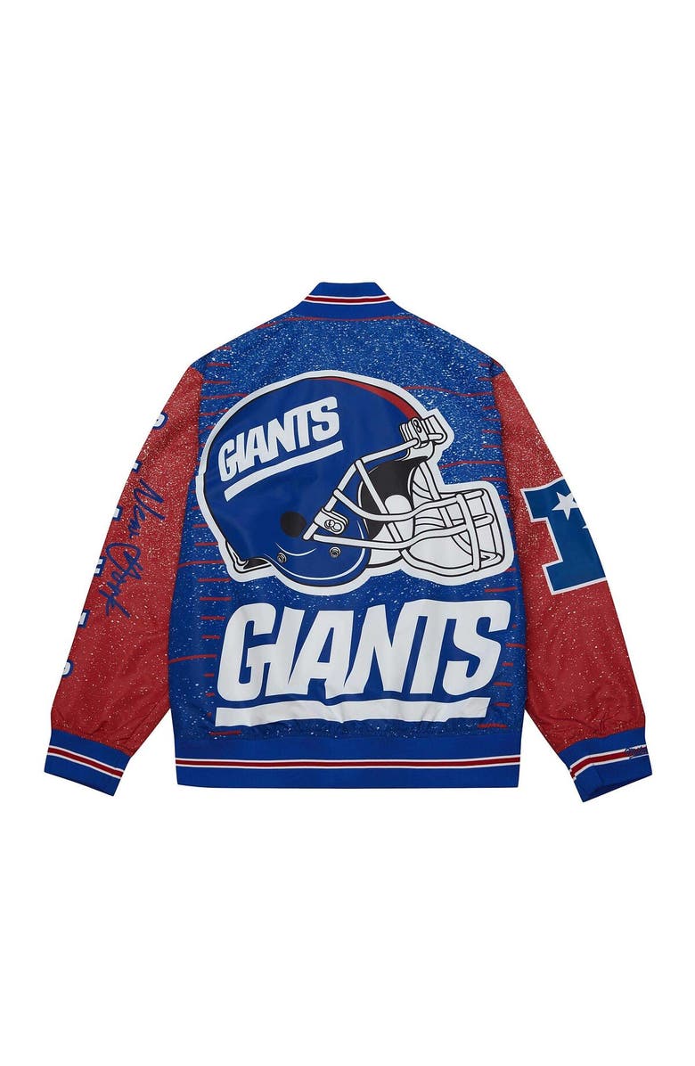 Mitchell & Ness Men's Mitchell & Ness  White New York Giants Team Burst Warm-Up Full-Zip Jacket, Alternate, color, 