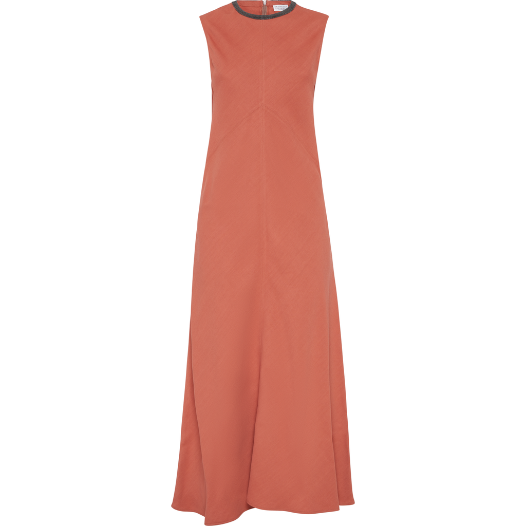 Brunello Cucinelli Monili Midikleid Mit Kettendetail