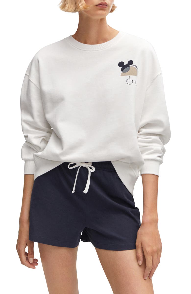 MANGO x Disney Mickey Mouse Sweatshirt, Main, color, 