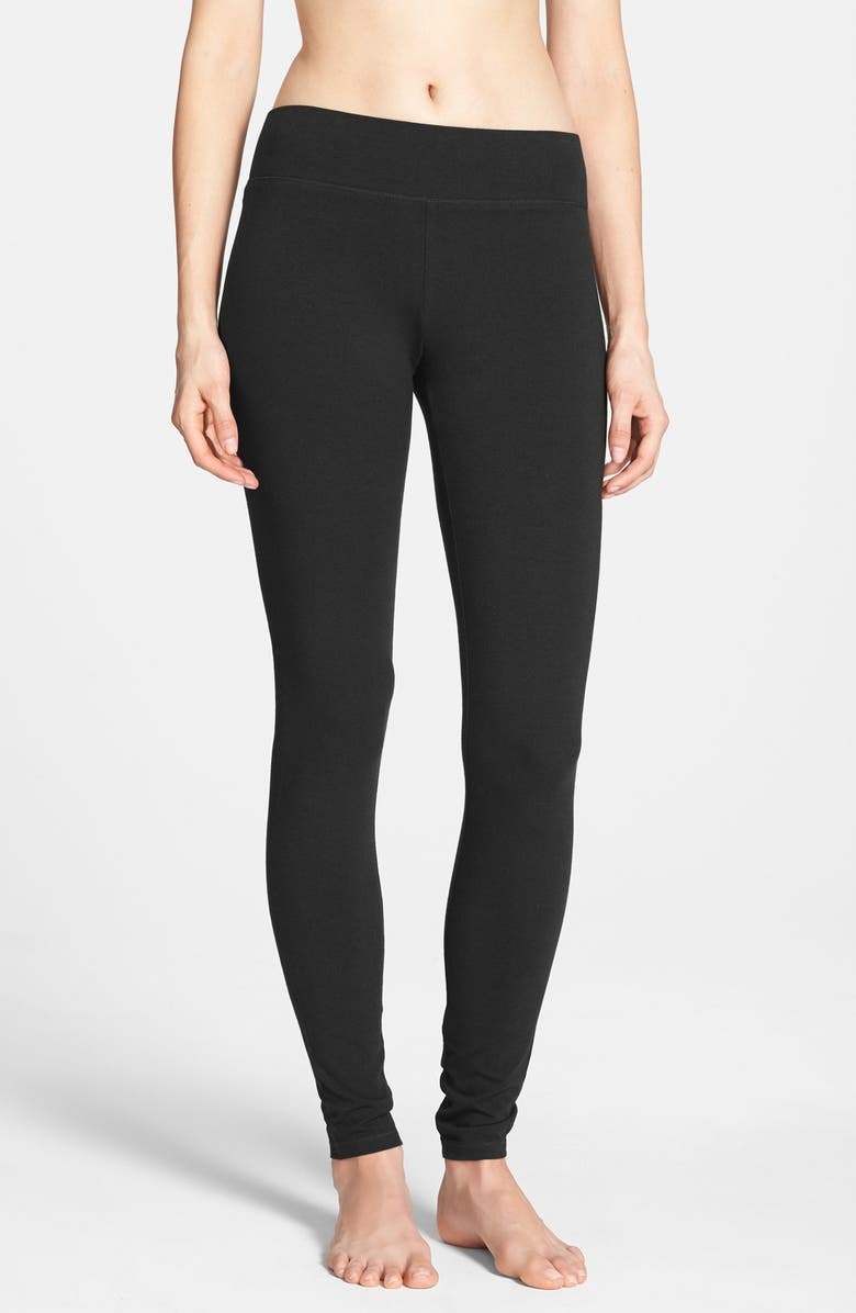 Hue Ultra Wide Waistband Leggings, Main, color, Black