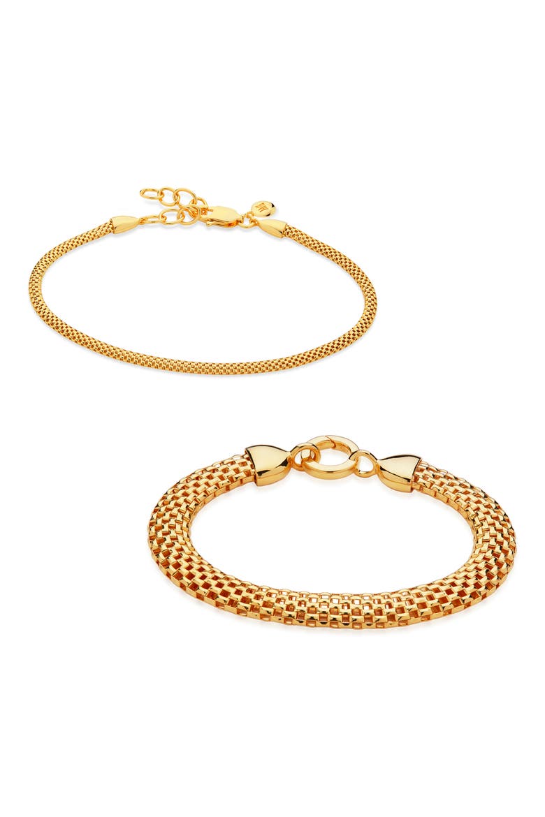 Heirloom Woven Fine Chain Bracelet, Alternate, color, YELLOW GOLD