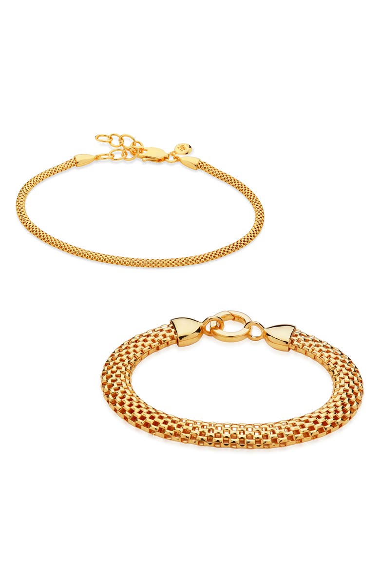 Monica Vinader Heirloom Woven Wide Chain Bracelet, Alternate, color, Yellow Gold