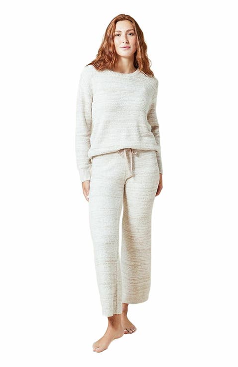 Heather Marshmallow Crew Neck Lounge Set
