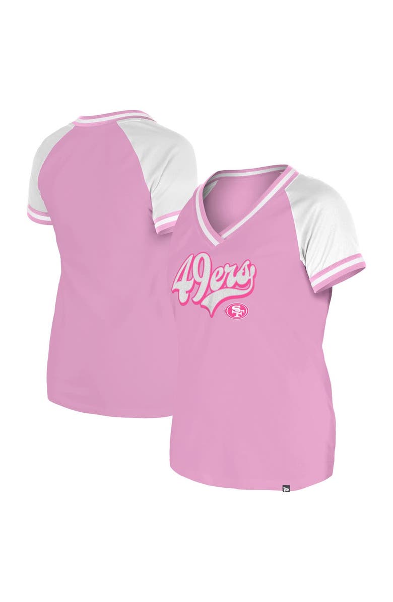 New Era Women's New Era Pink San Francisco 49ers Mommy & Me V-Neck T-Shirt, Main, color, Pink