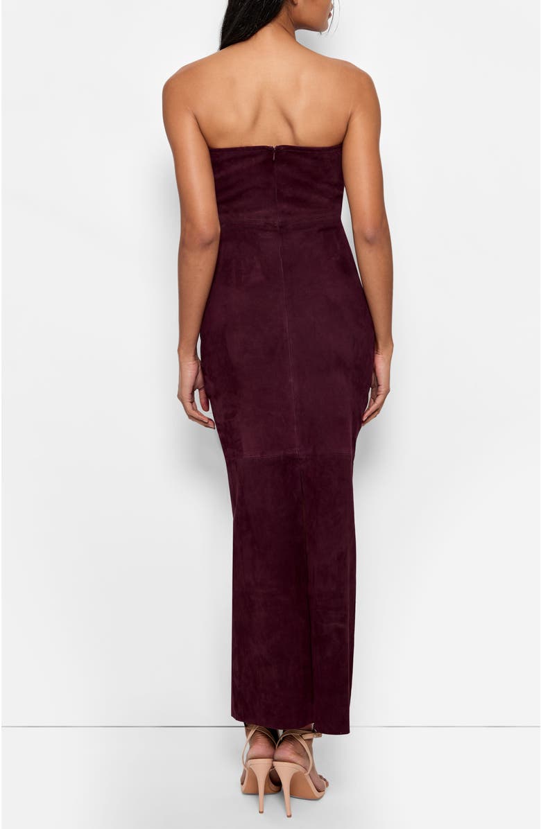 AS by DF Venus Stretch Suede Dress, Alternate, color, Port Wine