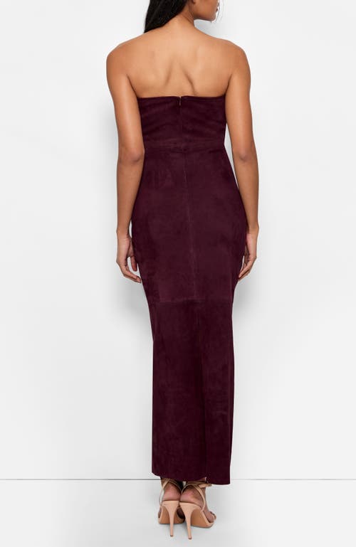 As By Df Venus Stretch Suede Dress In Burgundy