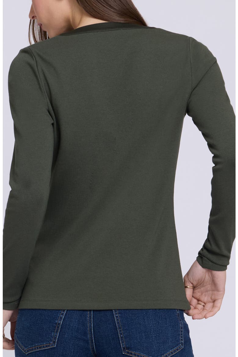 Emery Rib Henley Top, Alternate, color, TRUE OLIVE