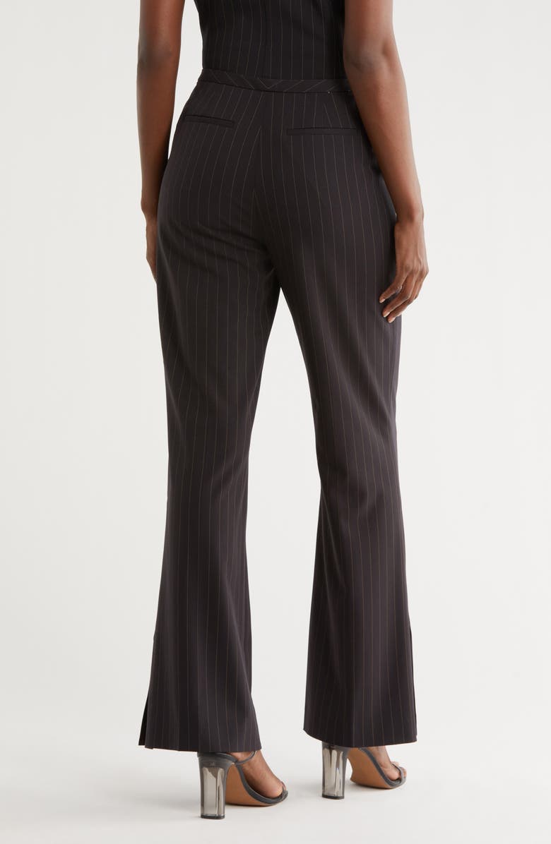 DKNY Pinstripe Pants, Alternate, color, Black/ Whisky