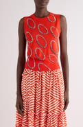 Dries Van Noten Taja Ellipses Crystal Embellished Sleeveless Merino Wool Sweater