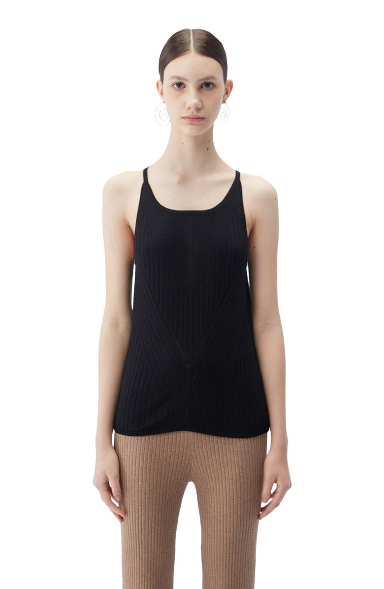 GOBI Mongolian Cashmere Sleeveless Silk Cashmere Top, Main, color, Black