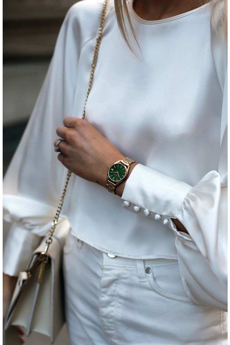 The Harper Bracelet Watch, 29mm, Alternate, color, GOLD/GREEN
