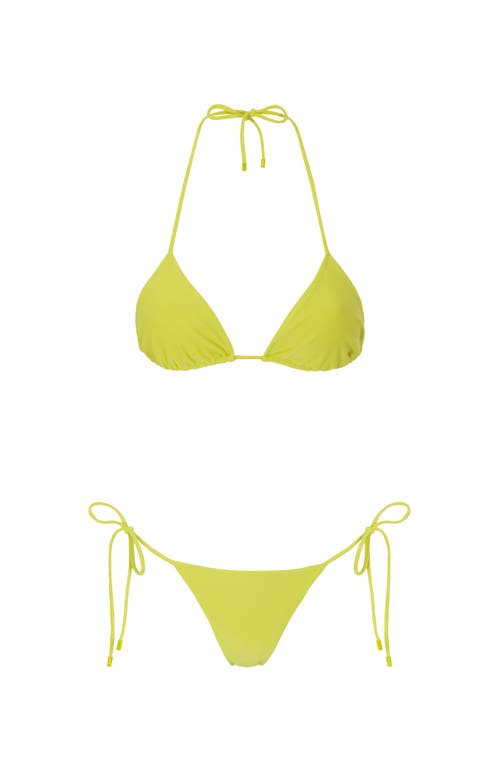 Sunkissed Le Triangle Swim Bottom In Lime Green