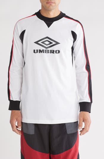 Paneled Long Sleeve Logo Graphic T-Shirt