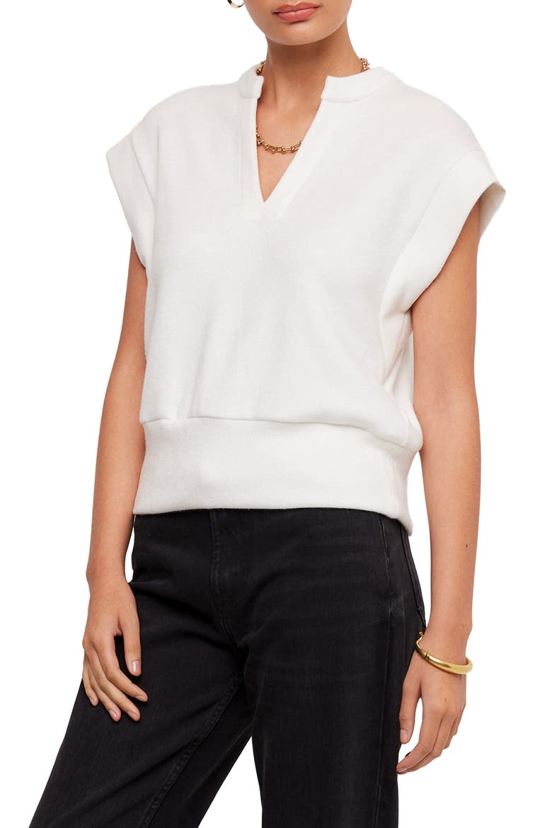 Morgan V-Neck Top, Alternate, color, OFF WHITE