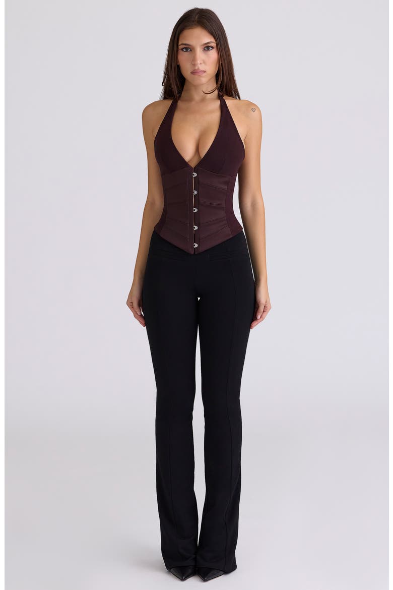 Lia Dark Cherry Corset Top, Alternate, color, DARK CHERRY