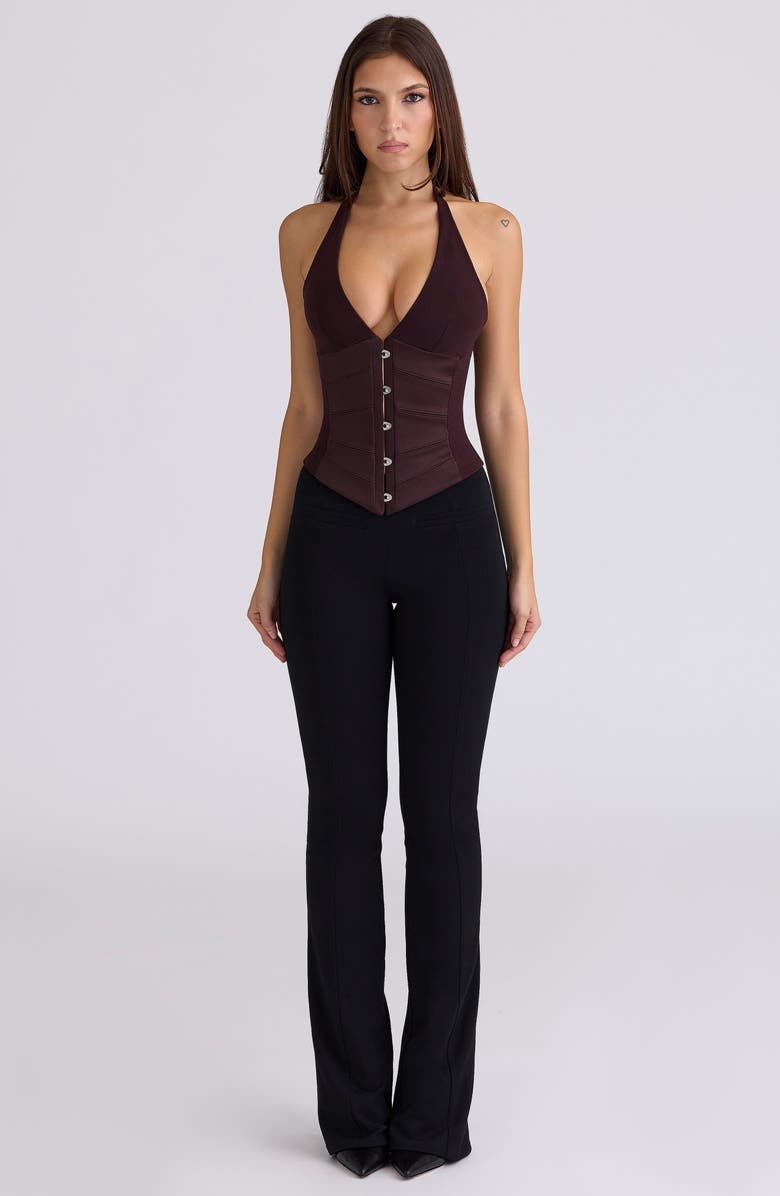 HOUSE OF CB Lia Dark Cherry Corset Top, Alternate, color, Dark Cherry