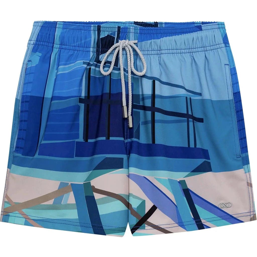 Le Club Resortwear 4.25" Le Club 4 Way Stretch Mens Swim Trunk