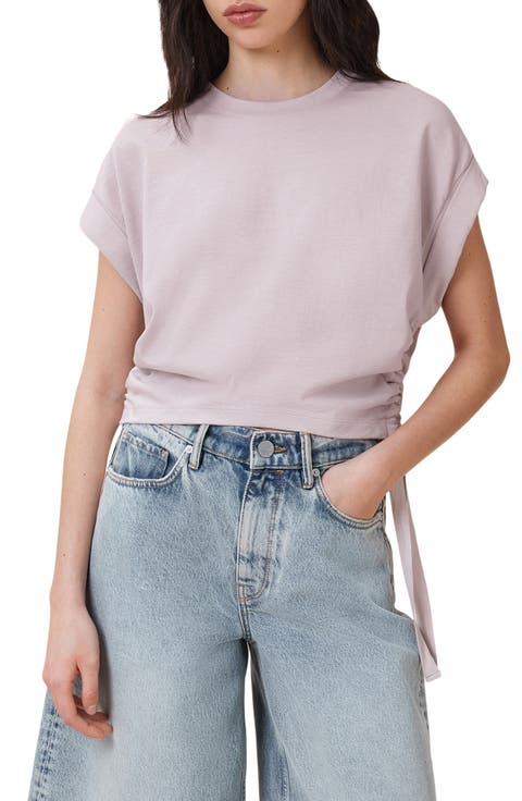 Mira Ruched Cotton T-Shirt