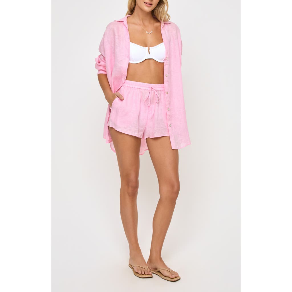 L*SPACE LSPACE RIO LINEN COVER-UP TUNIC