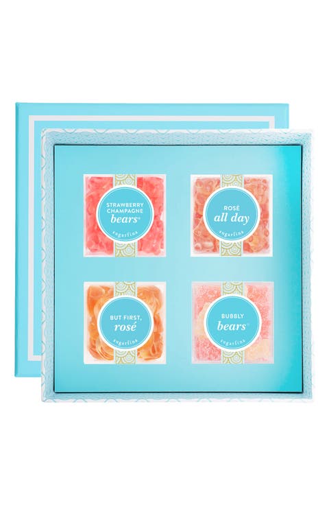 Champagne Rose 4-Piece Candy Bento Box