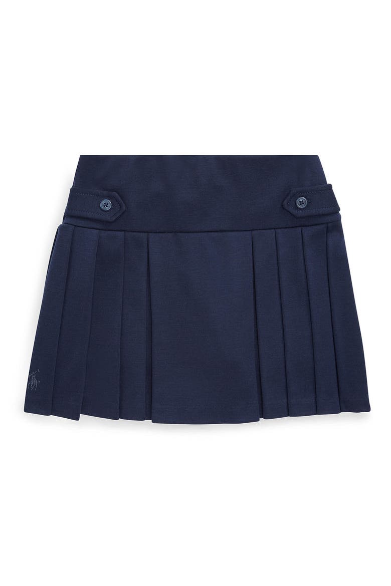 Kids' Pleated Ponte Skort, Main, color, NAVY