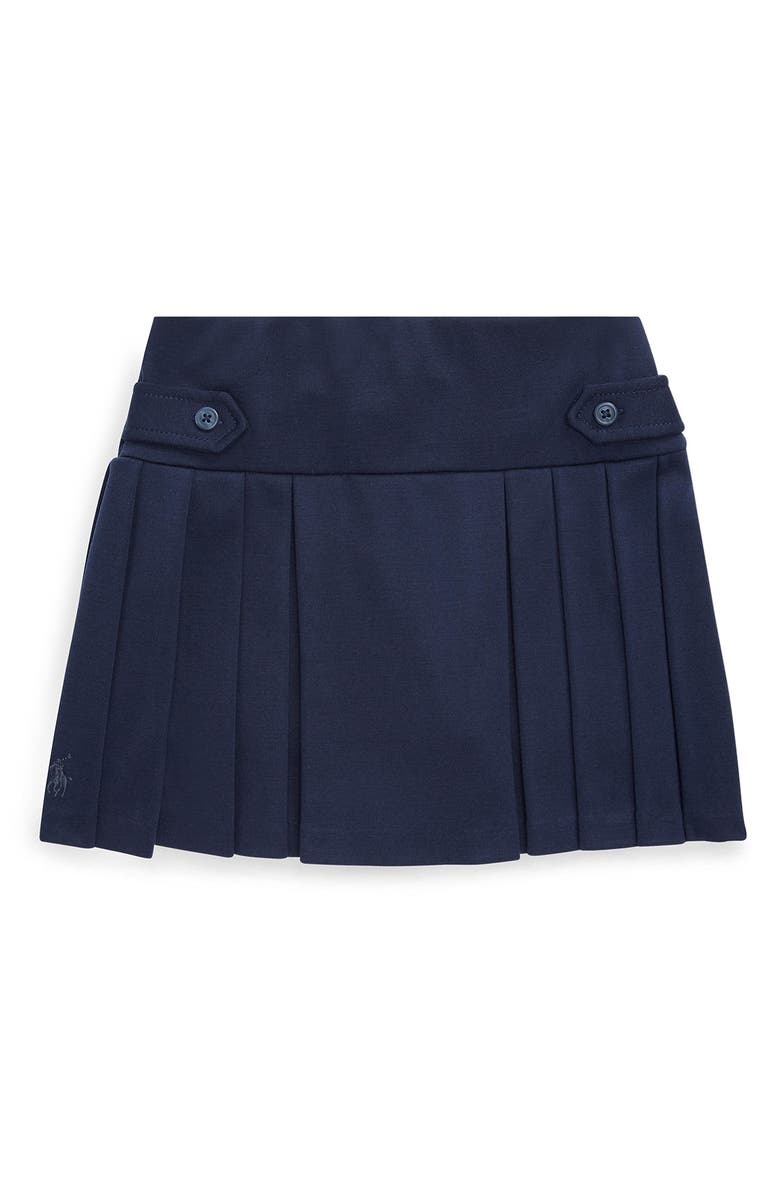 Polo Ralph Lauren Kids' Pleated Ponte Skort, Main, color, Navy