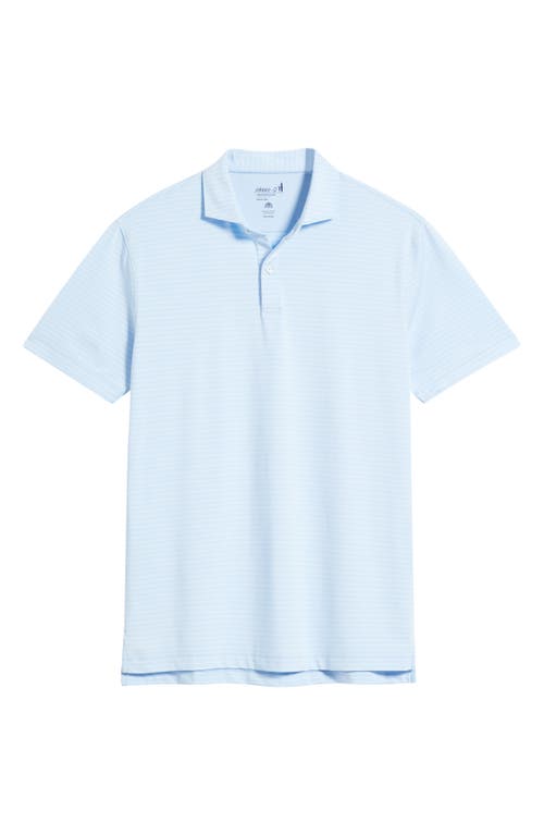 Johnnie-o Beau Stripe Performance Polo In Brown