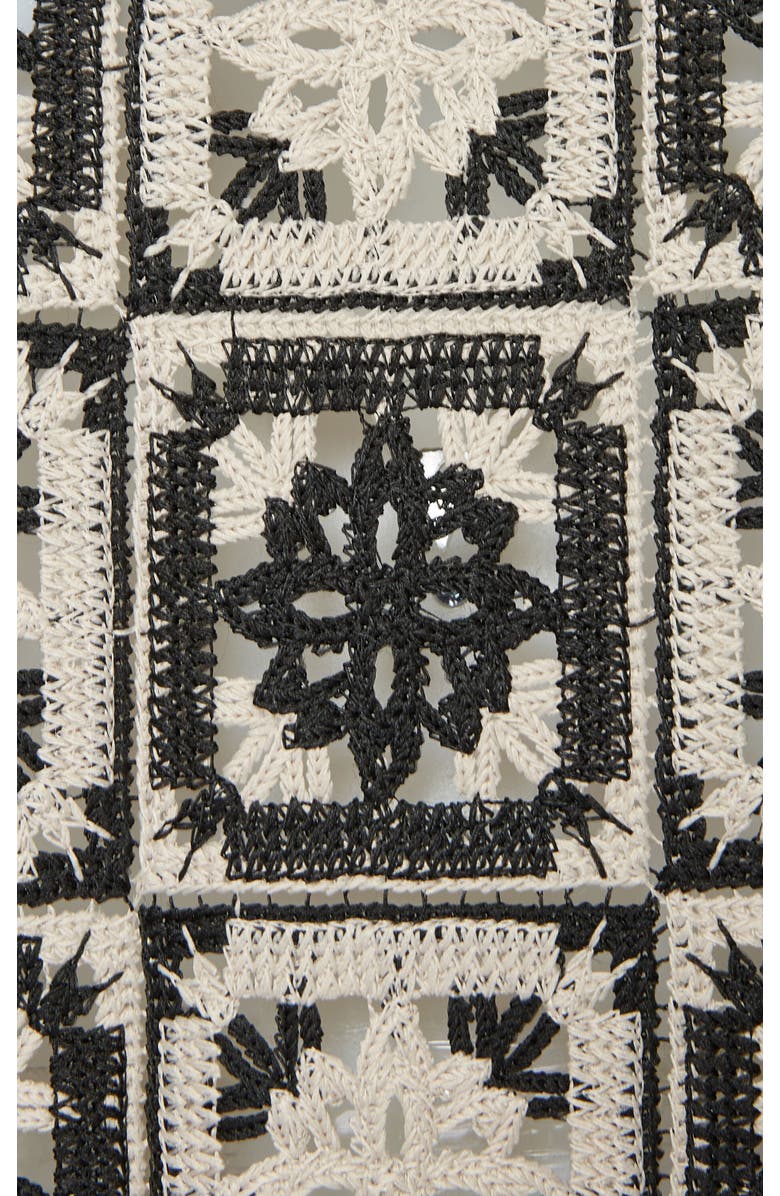 La DoubleJ Mini Supremes Swing Dress, Alternate, color, Mini Tiles Macrame' Black