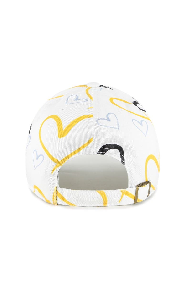 '47 Girls Youth '47 White Pittsburgh Steelers Adore Clean Up Adjustable Hat, Alternate, color, 