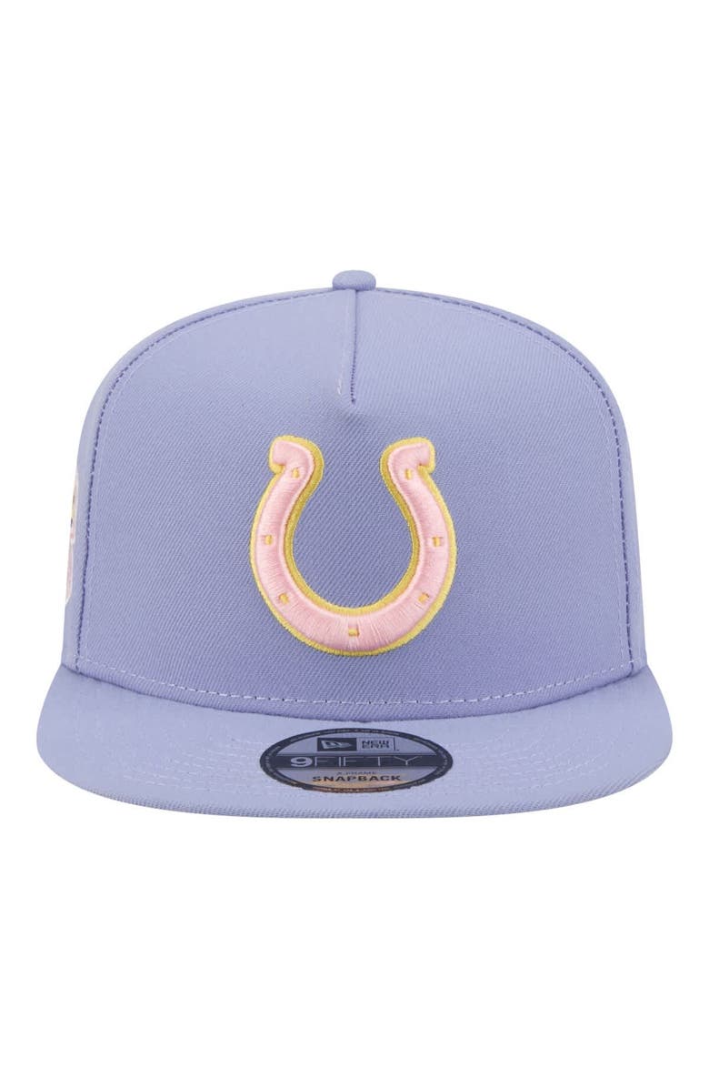 New Era Men's New Era Lavender Indianapolis Colts Bloom A-Frame 9FIFTY Snapback Hat, Alternate, color, Lavender
