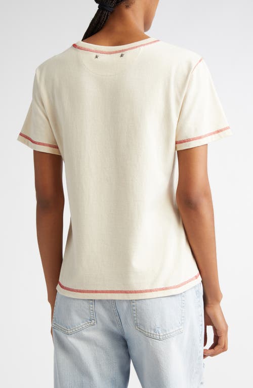 Golden Goose Ws T-shirt In Shortbread/haute Red