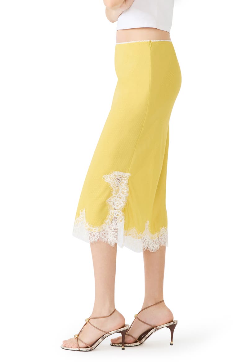 Cinthia Lace Trim Midi Skirt, Alternate, color, GOLDEN LIME