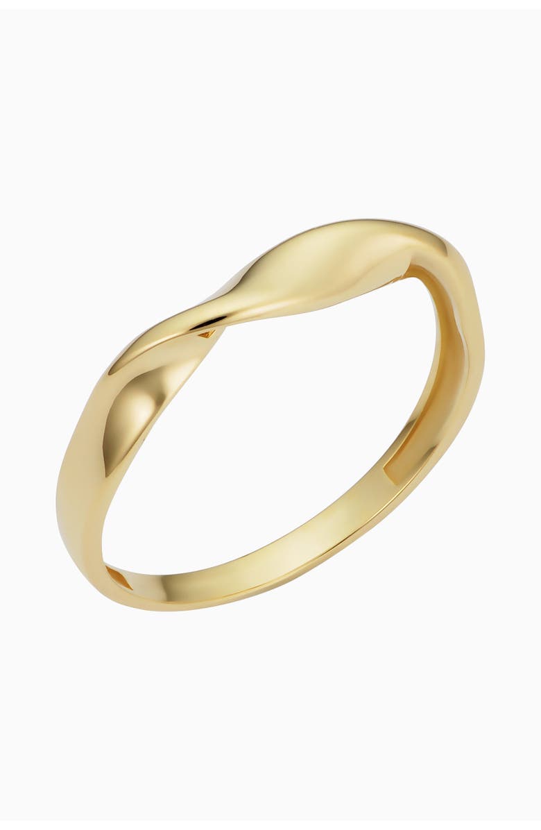 Oradina 14K Yellow Gold Easy Twist Ring, Main, color, Yellow Gold