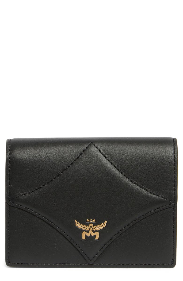 MCM Diamond Leather Wallet, Main, color, 