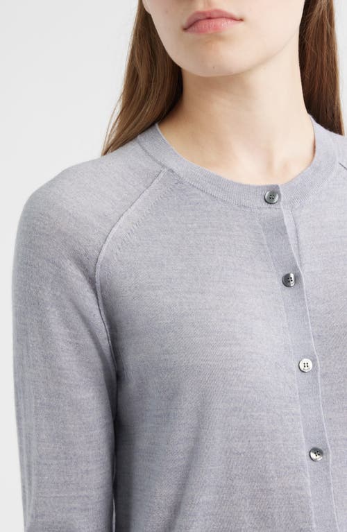 Hugo Boss Boss Fonami Virgin Wool Cardigan In Gray