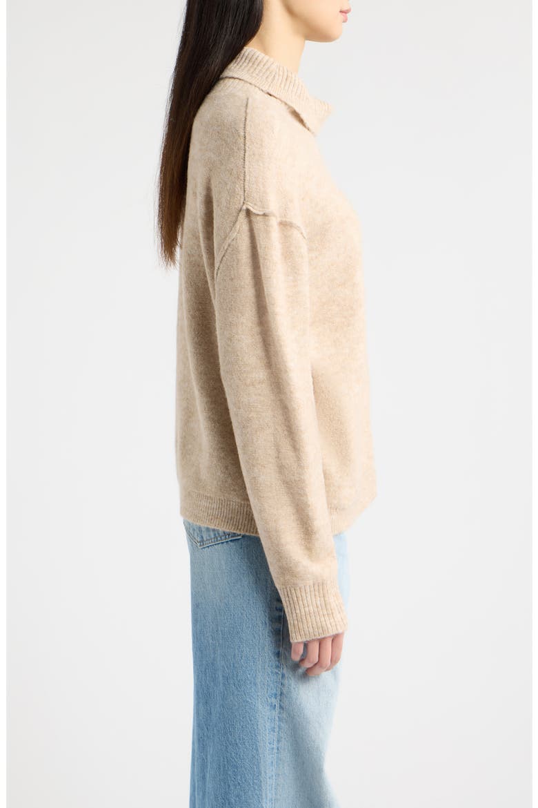 Janel Turtleneck Sweater, Alternate, color, TAUPE